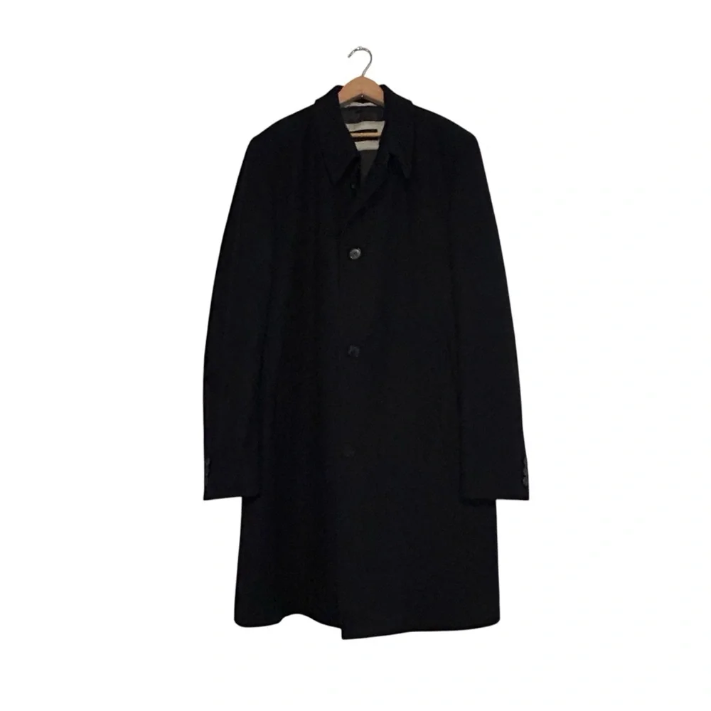 Boss Hugo Boss Wool Blend Coat Black Size 42L US 102 Europe